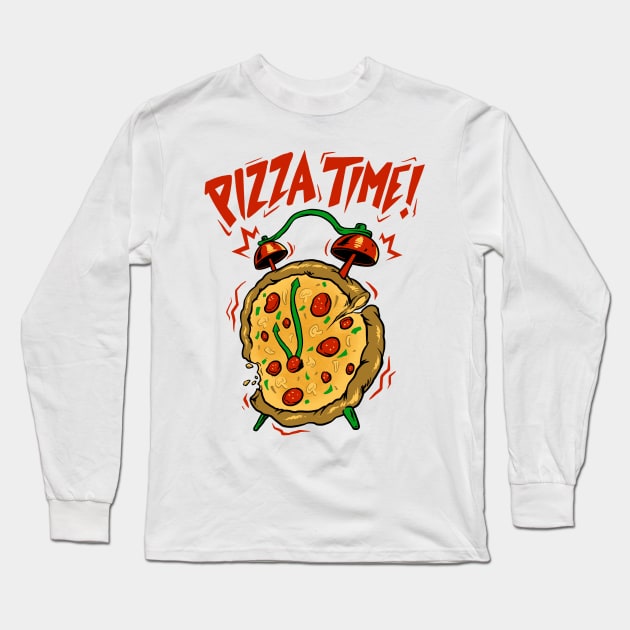 pizza time Long Sleeve T-Shirt by spoilerinc